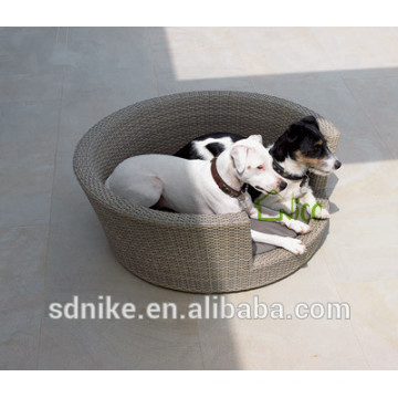 Caliente ronda de venta al aire libre rattan / cama de perro de mimbre